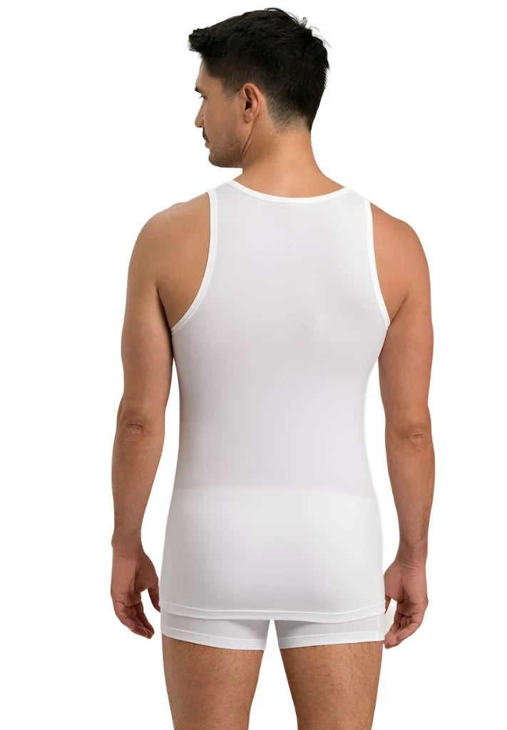 Hanro Men's White Cotton Superior Tank-Top | All Clothing | Basics | Basics T-Shirts | GCC | Men | Mens | Mens Fashion Hanro Men's White Cotton Superior Tank-Top | All Clothing | Basics | Basics T-Shirts | GCC | Men | Mens | Mens Fashion