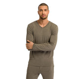 Hanro Men's Casuals Long Sleeve V-Neck T-shirt
