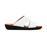 A Testoni Men's White Leather Sandal