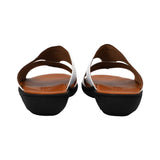 A Testoni Men's White Leather Sandal