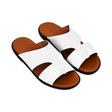 A Testoni Men's White Leather Sandal