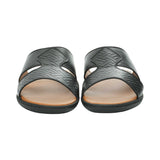 A.Testoni Men's Calf Black Sandal