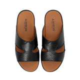 A.Testoni Men's Calf Black Sandal