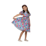 Piccola Speranza Kids Girl's Blue Multi-colors Dress