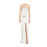 Zuhair Murad Women's Embellished Strapless Draped Crepe Gown