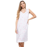 Cottonreal Women's Yasmina White/Pale Pink Nightdress