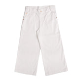 Ein Ghein Kids Girl's White Jeans with Embroidery