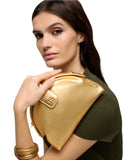 Luisa Spagnoli Ipositano Ladies Gold Metallic Clutch