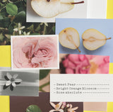The product, a 30ml Eau de Parfum, is not visible in this image. The image shows a collage of fragrance notes.