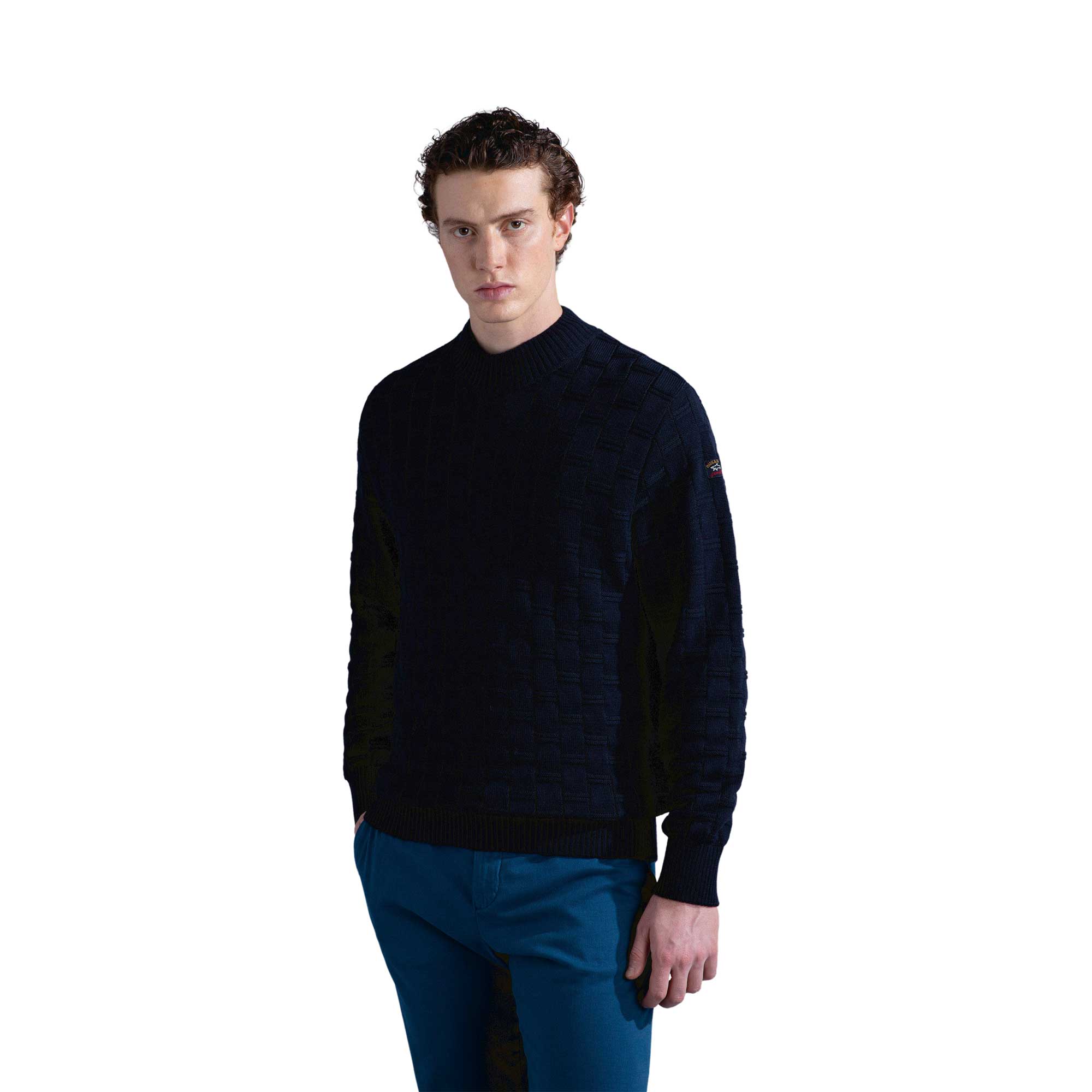 Paul & Shark Men's Blue Wool Jacquard Crewneck Sweater | All Clothing | FYFL | GCC | Men | Mens | Mens Fashion | Ramadan24 | Sweater | Sweaters and Cardigans | Sweaters and Jackets Paul & Shark Men's Blue Wool Jacquard Crewneck Sweater | All Clothing | FYFL | GCC | Men | Mens | Mens Fashion | Ramadan24 | Sweater | Sweaters and Cardigans | Sweaters and Jackets