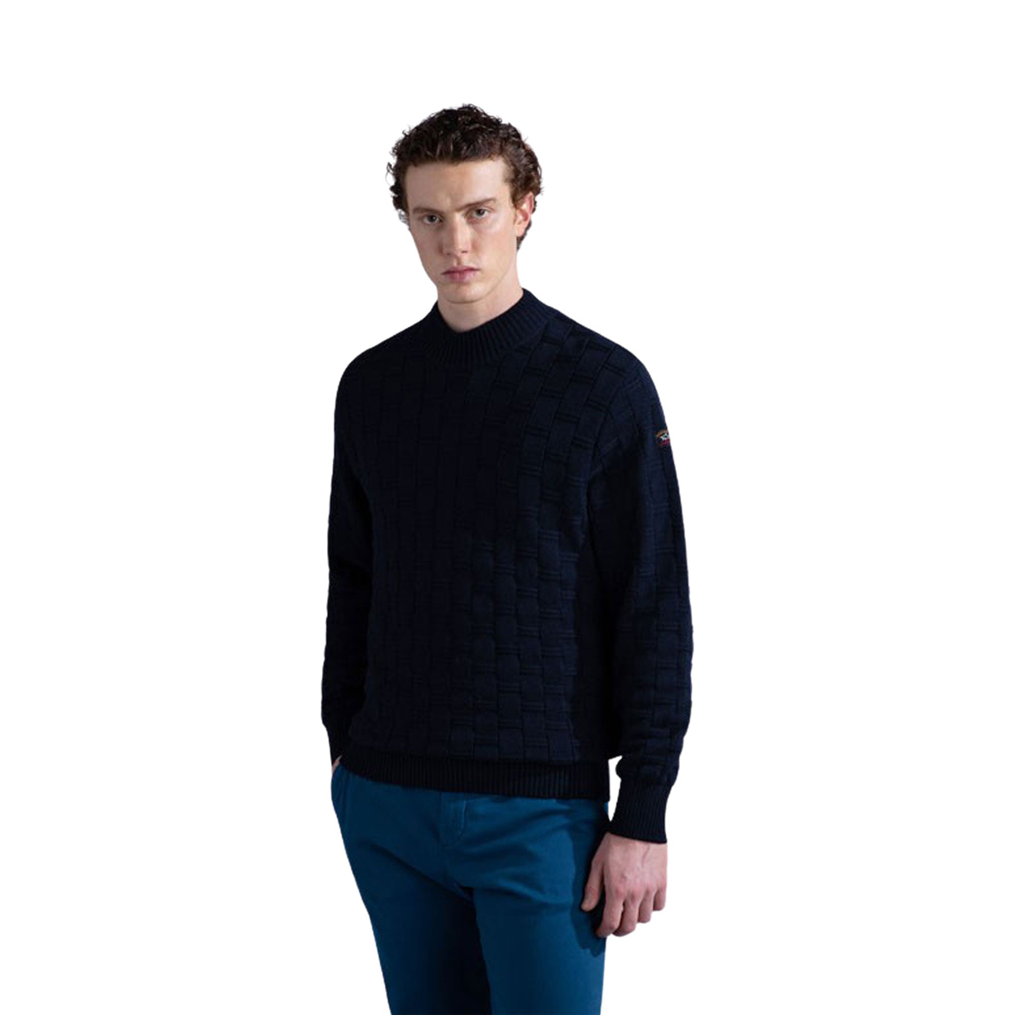 Paul & Shark Men's Blue Wool Jacquard Crewneck Sweater | All Clothing | FYFL | GCC | Men | Mens | Mens Fashion | Ramadan24 | Sweater | Sweaters and Cardigans | Sweaters and Jackets Paul & Shark Men's Blue Wool Jacquard Crewneck Sweater | All Clothing | FYFL | GCC | Men | Mens | Mens Fashion | Ramadan24 | Sweater | Sweaters and Cardigans | Sweaters and Jackets