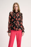Luisa Spagnoli LAMINE Floral Print Blouse Shirt