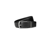 Samsonite AAMIR II Bizctr Black Leather Formal Belt with Metal Buckle