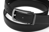 Samsonite AAMIR II Bizctr Black Leather Formal Belt with Metal Buckle