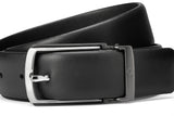 Samsonite AAMIR II Bizctr Black Leather Formal Belt with Metal Buckle