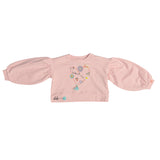 Ein Ghein Kids Girl's Pink with colored Emroidery & Appliques Top