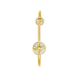 Police Ladies Lucky Star Gold Plated Bracelet with Mother-Of-Pearl Inlay & Crystal