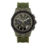 Cerruti 1881 Molveno Gents Chronograph Olive Green & Black Dial  Olive Green Silicone Strap Watch