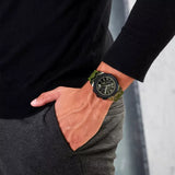 Cerruti 1881 Molveno Gents Chronograph Olive Green & Black Dial  Olive Green Silicone Strap Watch