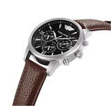 Police Avondale II Gents Black Dial Brown Leather Strap Watch