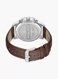 Police Avondale II Gents Black Dial Brown Leather Strap Watch