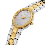 Police Urban Ladies White Mother-of-Pearl Dial and Silver & Gold Stainless Steel Bracelet Watch