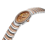 Cerruti 1881 Norcia Ladies Brown MOP Dial Dual Tone Stainless Steel Watch