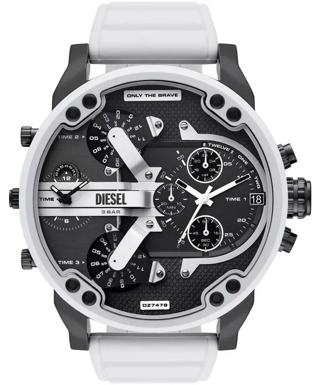 Diesel Mr. Daddy 2.0 Men s Silicon White Strap Watch Bluesalon