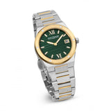 Saint Honore HAUSSMANN II Women's Green Dial Gold Silver Case and Bracelet Watch