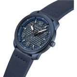 Police Protector - Gents Blue Semi Transparent Dial and Blue Leather Strap Watch