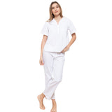 Cottonreal Viva Women's White Pyjama Set