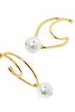 Shashi Barcelona Pearl Earring gold plated brass, tarnish resistant