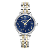 Police Women's Stainless Steel Case Blue Dial Silver And Gold Bracelet Watch