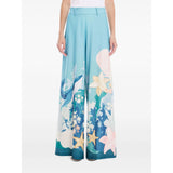 Leo Lin Women's Candied Pants Neptune Print in Seagrass