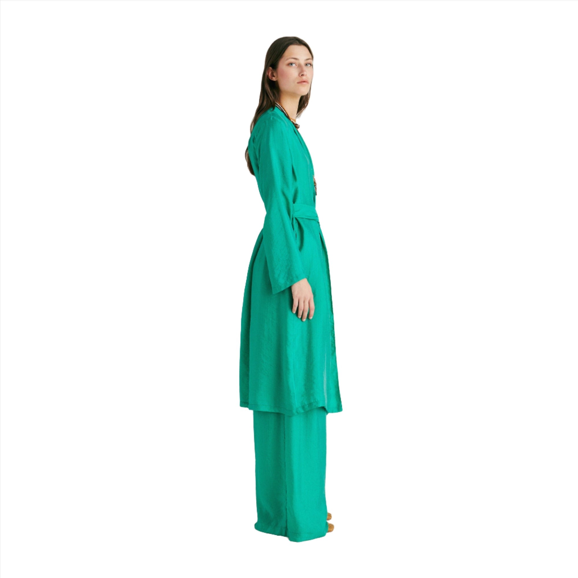 Momoni Women's Serena Emerald Green Coat In Jacquard Cupro | Clothing | Coats & Jackets | FYFL | GCC | Women | Women All Clothing | Women All Clothing Coats & Jackets | Womens | Womens Fashion Momoni Women's Serena Emerald Green Coat In Jacquard Cupro | Clothing | Coats & Jackets | FYFL | GCC | Women | Women All Clothing | Women All Clothing Coats & Jackets | Womens | Womens Fashion