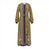 Momoni Women's Adelma Blue Multi-color Dress In Crepe De Chine