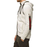 Aeronautica Militare Men's White Beige Hoodie Sweater