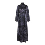 Momoni KATASHI Ladies Floral Print Satin Dress