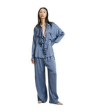 Momoni FUJITA Ladies -Sugar-Paper Shirt-in-Washed-Silk