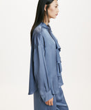 Momoni FUJITA Ladies -Sugar-Paper Shirt-in-Washed-Silk