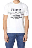 Aeronautica Militare Gents Frecce Tricolori T-shirt with Flock Print Milk White