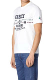 Aeronautica Militare Gents Frecce Tricolori T-shirt with Flock Print Milk White