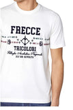 Aeronautica Militare Gents Frecce Tricolori T-shirt with Flock Print Milk White
