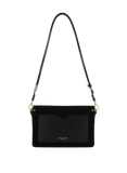 Pourchet Suede Leather Flap Shoulder Bag