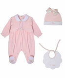 Alviero Martini Kids New Born Girl's Pink Geo Set Sleepsuit