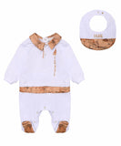 Alviero Martini Kids New Born Boy's White Set Sleepsuit