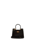 Pourchet Suede leather & cowhide leather nano size satchel