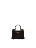 Pourchet Suede leather & cowhide leather nano size satchel