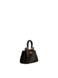 Pourchet Suede leather & cowhide leather nano size satchel