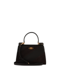 Pourchet Suede leather & cowhide leather medium satchel Multi